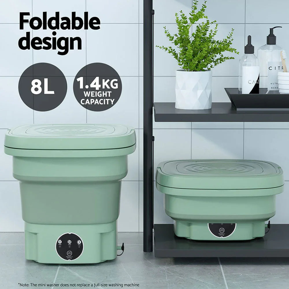 Devanti Portable Washing Machine 8L Green - Mekamart Australia