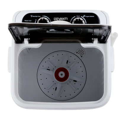 Devanti Portable Washing Machine 4.6KG Black - Mekamart Australia