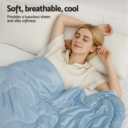 Giselle Tencel Quilt 200GSM Summer Quilts Comforter Doona Light Weight Soft Throw Blanket King - Mekamart Australia
