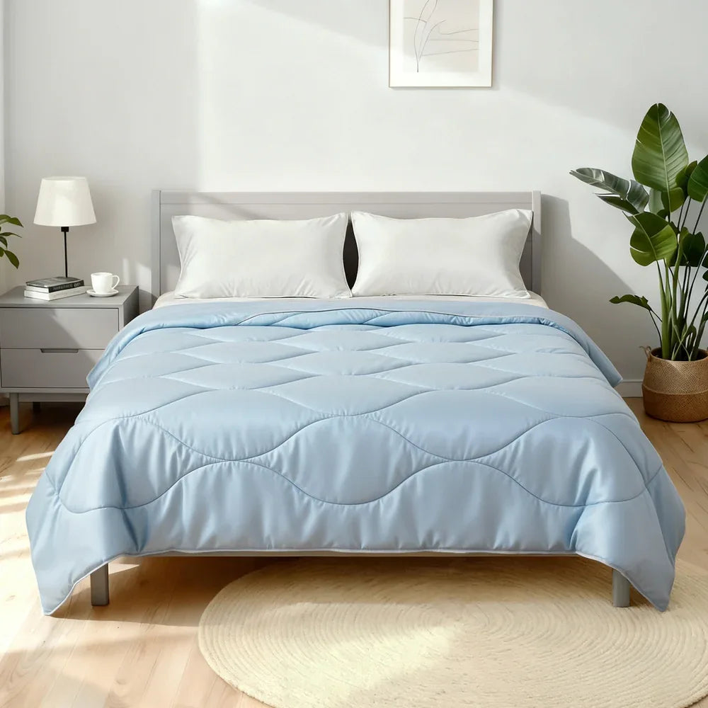 Giselle Tencel Quilt 200GSM Summer Quilts Comforter Doona Light Weight Soft Throw Blanket Queen - Mekamart Australia