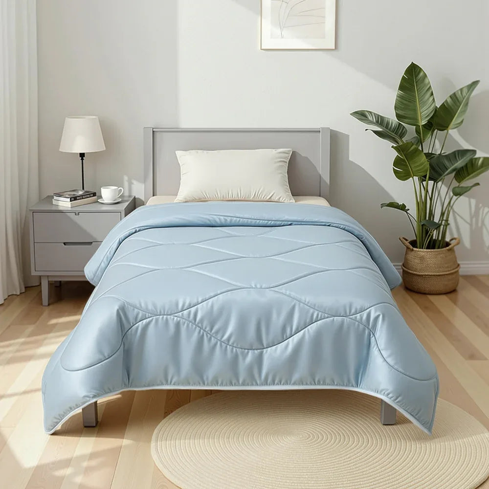 Giselle Tencel Quilt 200GSM Summer Quilts Comforter Doona Light Weight Soft Throw Blanket Single - Mekamart Australia