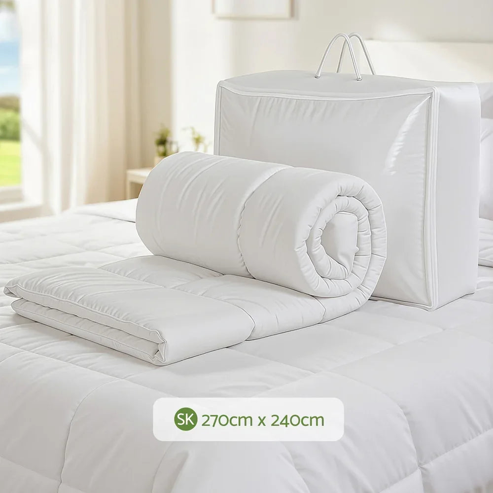 Giselle Bedding 200GSM Bamboo Quilt Summer Quilts All Season Doona Duvet Lightweight Super King - Mekamart Australia