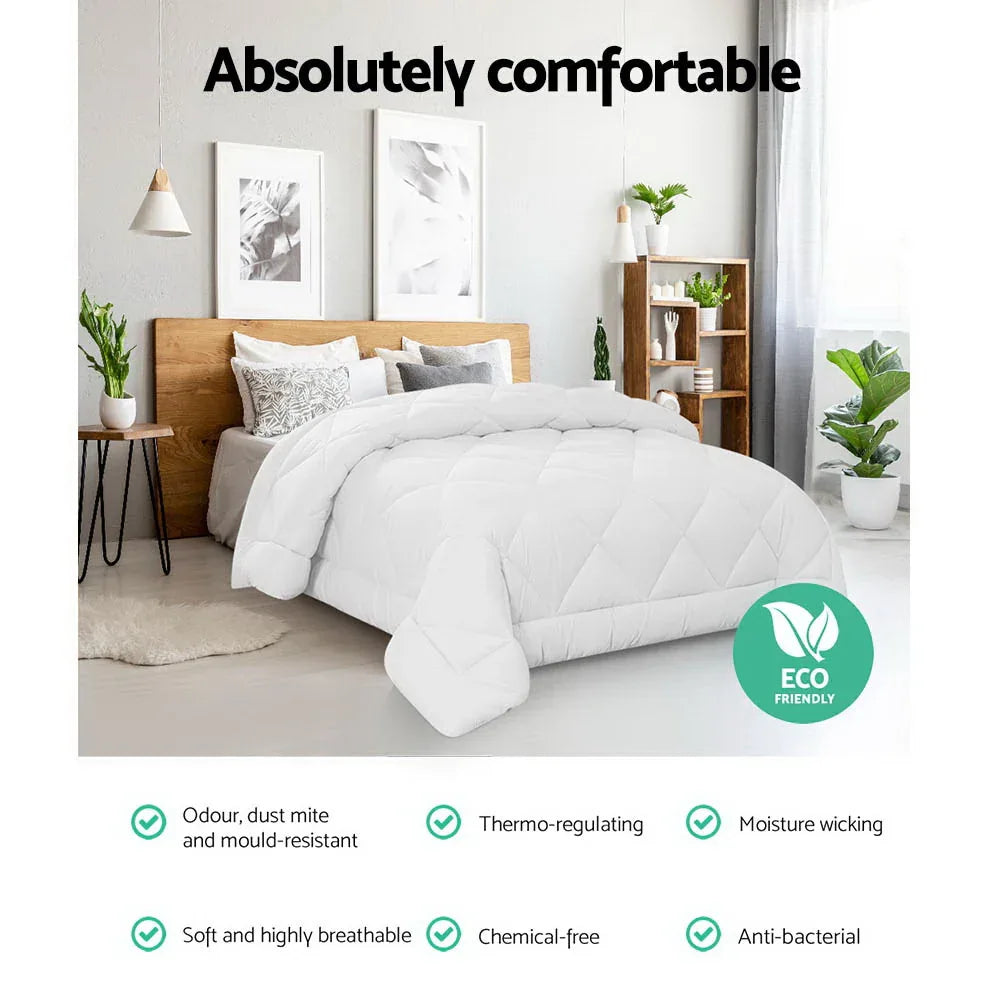 Giselle Bedding 700GSM Microfibre Bamboo Quilt Queen - Mekamart Australia