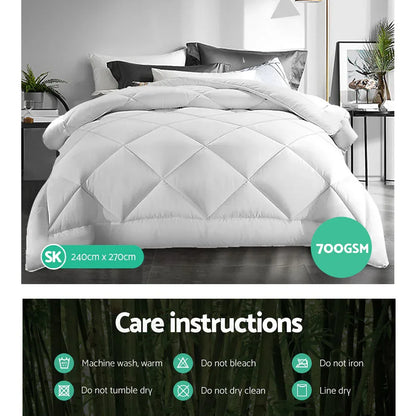 Giselle Bedding 700GSM Microfibre Bamboo Quilt Super King - Mekamart Australia