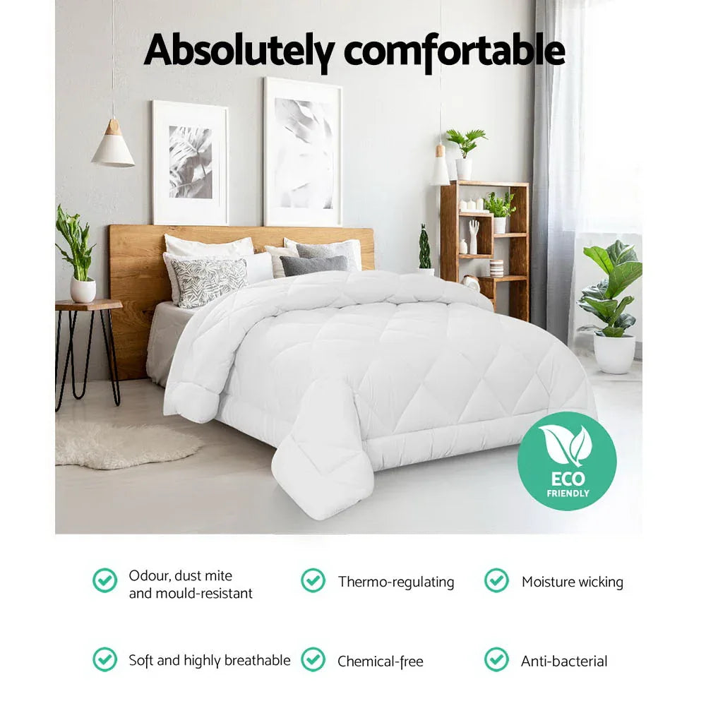 Giselle Bedding 800GSM Microfibre Bamboo Quilt Queen - Mekamart Australia