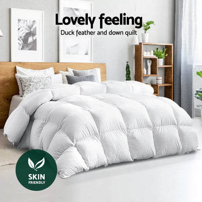 Giselle Bedding 700GSM Duck Down Feather Quilt Duvet Doona Winter Blanket Double - Mekamart Australia