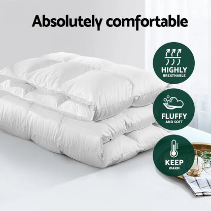 Giselle Bedding 700GSM Duck Down Feather Quilt Duvet Doona Winter Blanket Double - Mekamart Australia