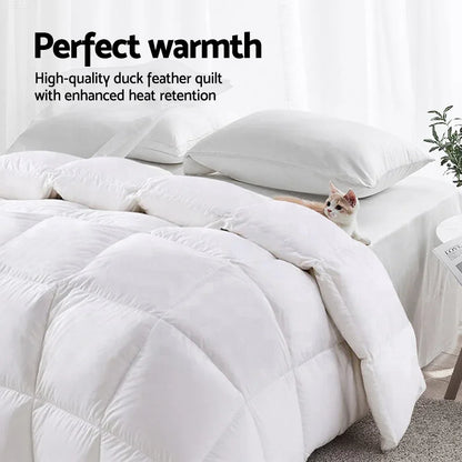 Giselle Bedding 700GSM Duck Down Feather Quilt Duvet Doona Winter Blanket Double - Mekamart Australia