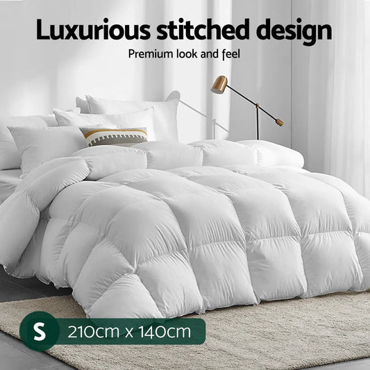 Giselle Bedding 700GSM Duck Down Feather Quilt Duvet Doona Winter Blanket Single - Mekamart Australia