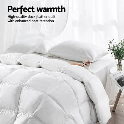 Giselle Bedding 700GSM Duck Down Feather Quilt Super King - Mekamart Australia