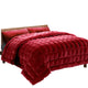 Giselle Bedding Faux Mink Quilt Burgundy Queen - Mekamart Australia