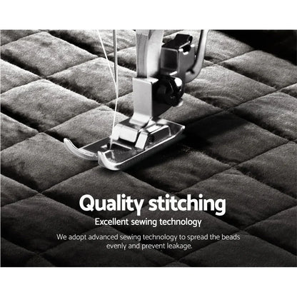 Giselle Bedding Faux Mink Quilt Charcoal Double - Mekamart Australia