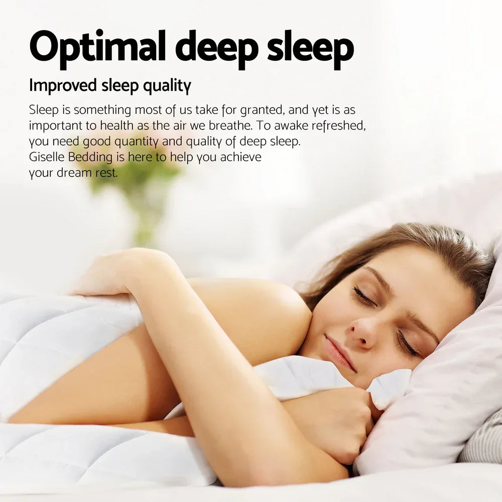 Giselle Bedding 800GSM Goose Down Feather Quilt Winter Blanket Duvet Comforter Single - Mekamart Australia