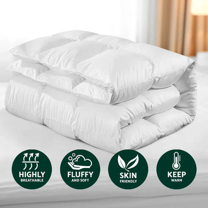 Giselle Bedding 800GSM Goose Down Feather Quilt Winter Blanket Duvet Comforter Single - Mekamart Australia