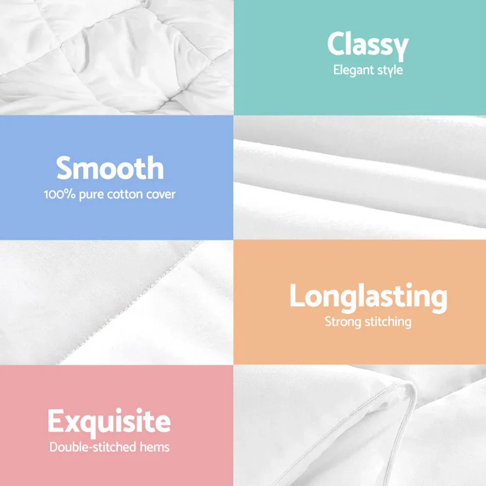 Giselle Bedding 800GSM Goose Down Feather Quilt Winter Blanket Duvet Comforter Single - Mekamart Australia