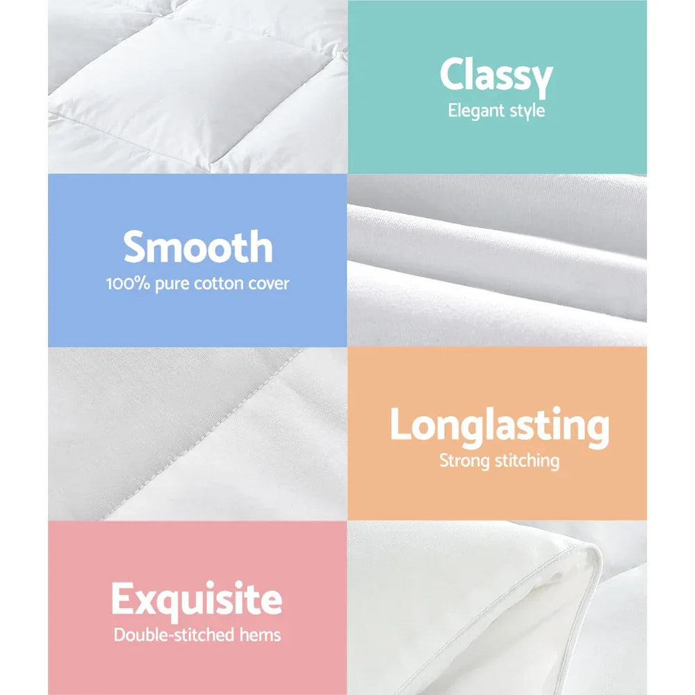 Giselle Bedding 800GSM Goose Down Feather Quilt Super King - Mekamart Australia