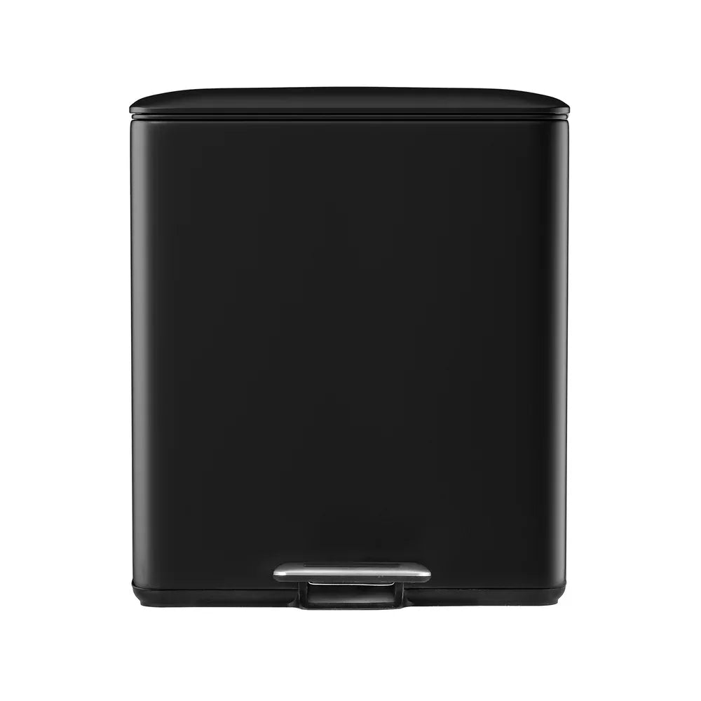Cefito Pedal Bins Rubbish Bin Dual Compartment Waste Recycle Dustbins 40L Black - Mekamart Australia
