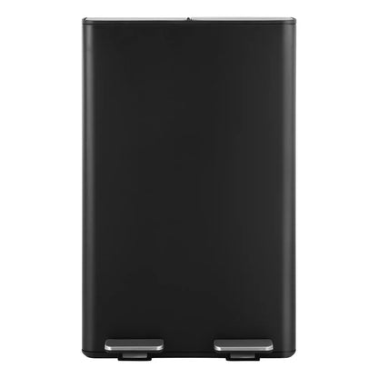 Cefito Pedal Bins Rubbish Bin Dual Compartment Waste Recycle Dustbins 60L Black - Mekamart Australia