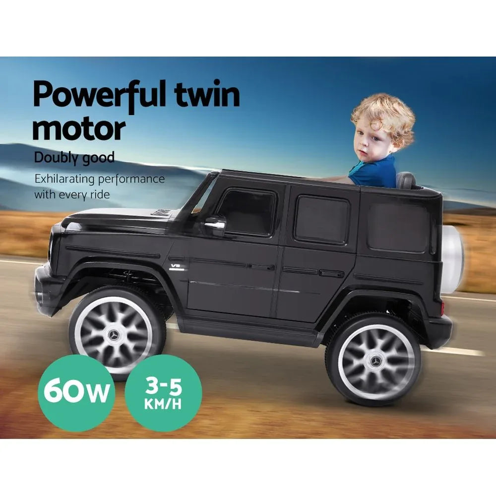 Kids Electric Ride On Car Mercedes-Benz Licensed AMG G63 Toy Cars 12V Black - Mekamart Australia