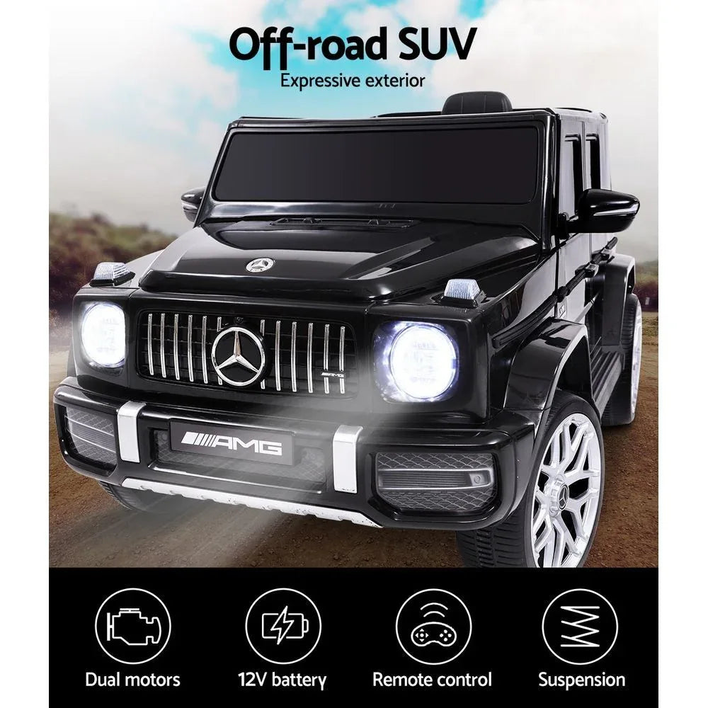 Kids Electric Ride On Car Mercedes-Benz Licensed AMG G63 Toy Cars 12V Black - Mekamart Australia