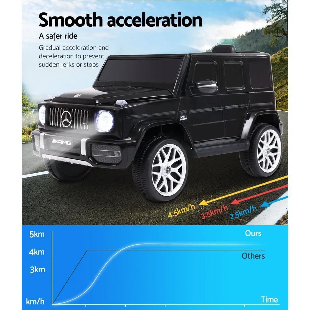 Kids Electric Ride On Car Mercedes-Benz Licensed AMG G63 Toy Cars 12V Black - Mekamart Australia