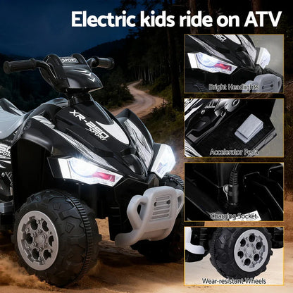 Rigo Kids Ride On Car ATV Quad Motorbike Electric Outdoor Toys 12V Black - Mekamart Australia