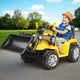 Rigo Kids Electric Ride On Car Bulldozer Digger Loader Remote 6V Yellow - Mekamart Australia