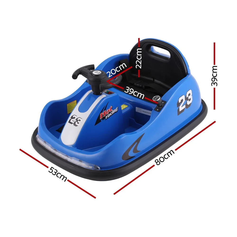 Rigo Kids Ride On Car Bumper Kart 6V Electric Toys Cars Remote Control Blue - Mekamart Australia