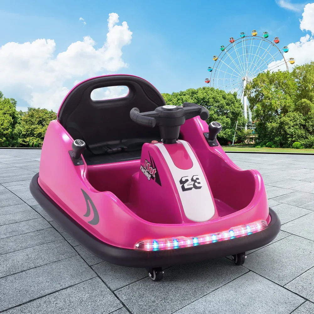 Rigo Kids Ride On Car Bumper Kart 6V Electric Toys Cars Remote Control Pink - Mekamart Australia