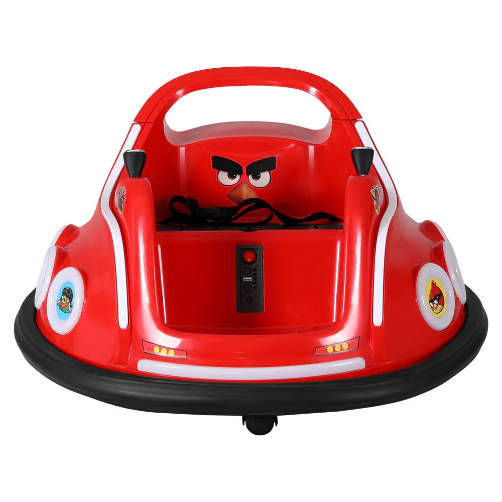 Kids Ride On Car Bumper Electric Ride On Cars Light Remote Angry Birds Sticker Red - Mekamart Australia