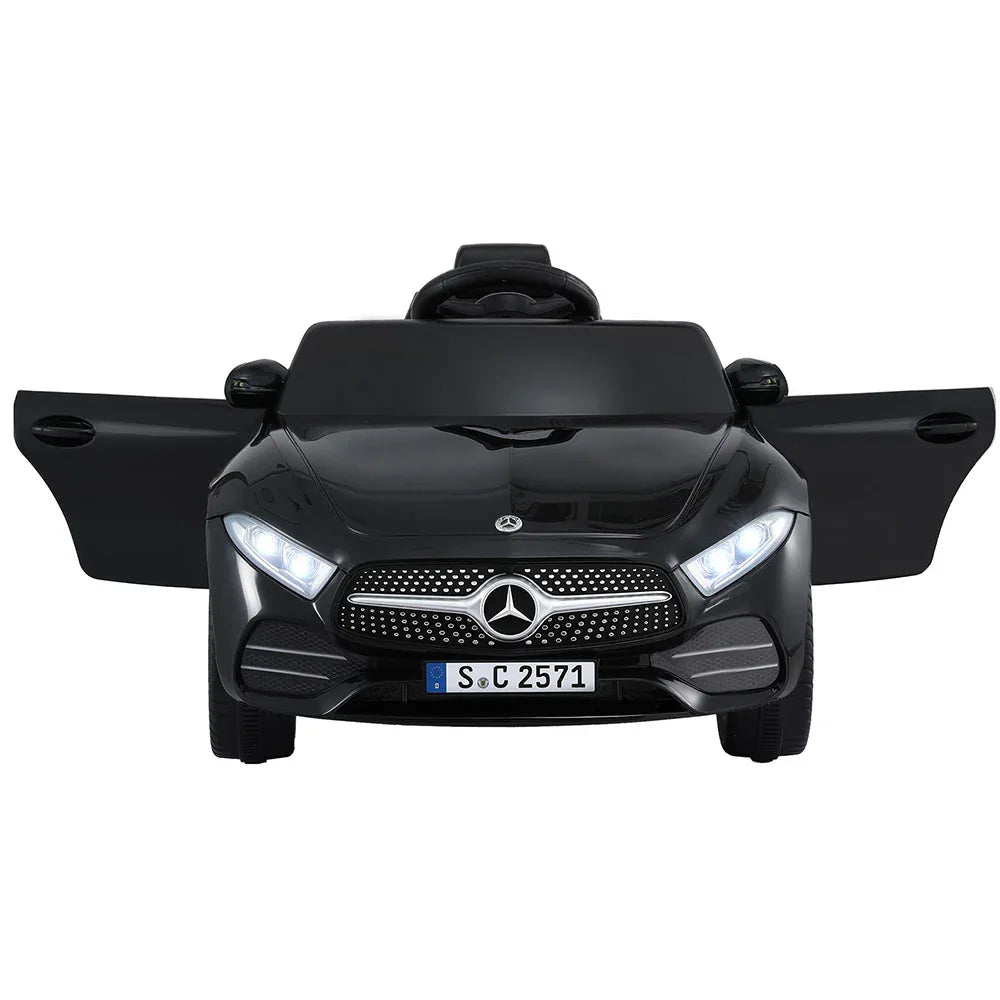 Kids Electric Ride On Car Licensed Outdoor Toys Cars Music Remote Black - Mekamart Australia