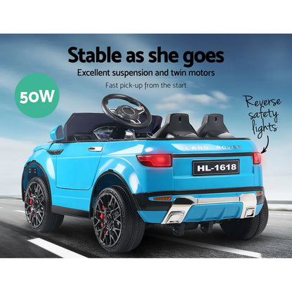 Rigo Kids Electric Ride On Car SUV Range Rover-inspired Toy Cars Remote 12V Blue - Mekamart Australia