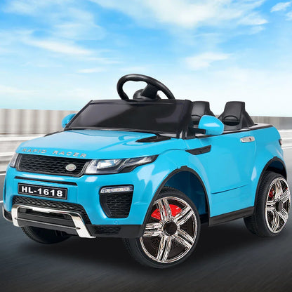 Rigo Kids Electric Ride On Car SUV Range Rover-inspired Toy Cars Remote 12V Blue - Mekamart Australia