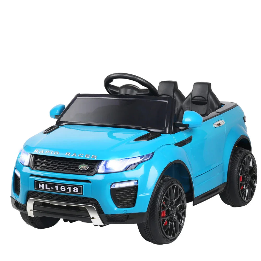 Rigo Kids Electric Ride On Car SUV Range Rover-inspired Toy Cars Remote 12V Blue - Mekamart Australia