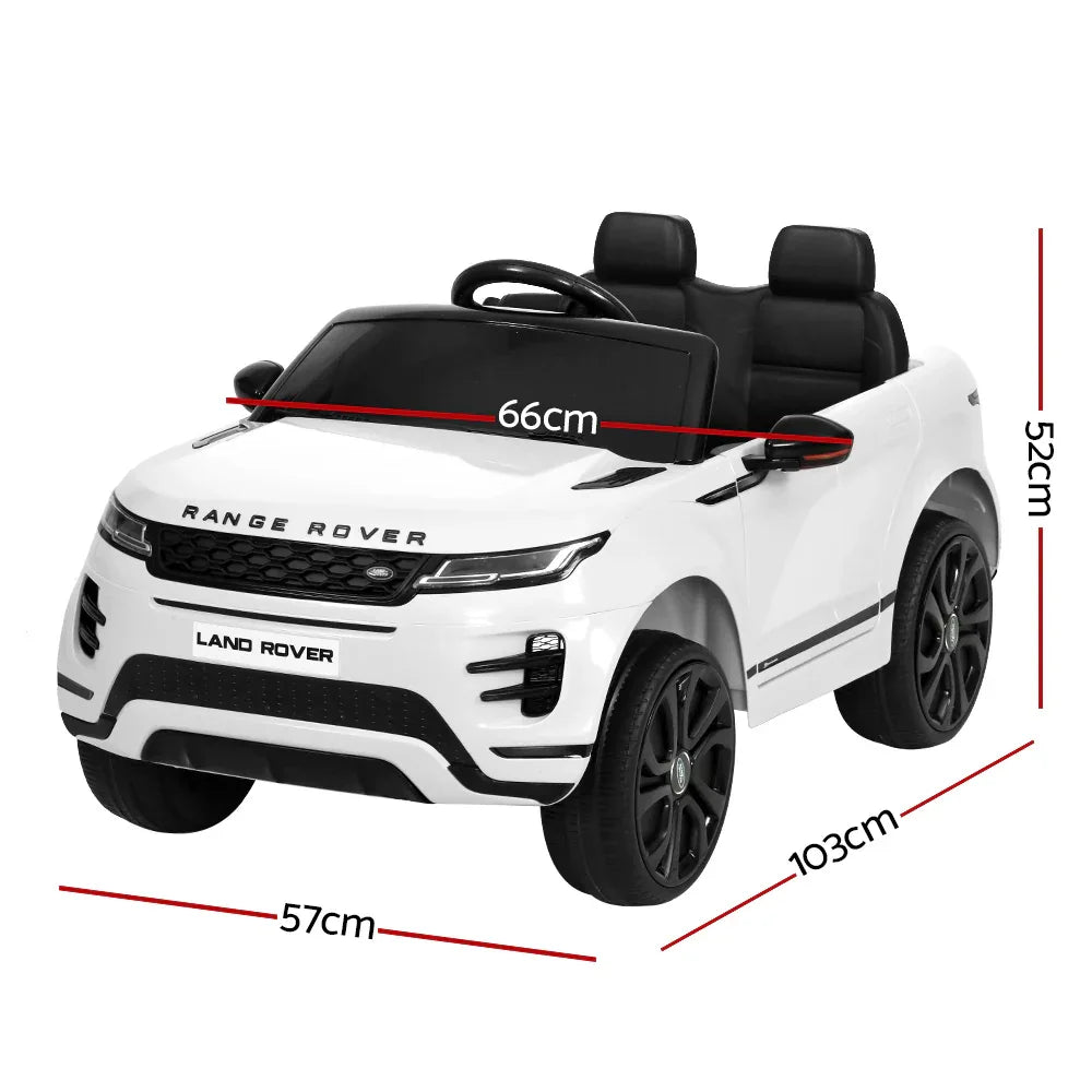Kids Electric Ride On Car Land Rover Licensed Toy Cars Remote 12V Battery White - Mekamart Australia