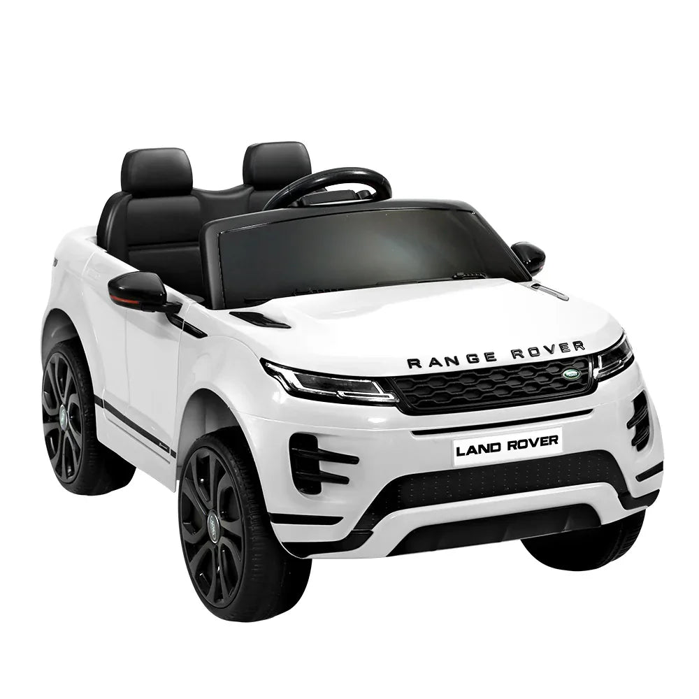 Kids Electric Ride On Car Land Rover Licensed Toy Cars Remote 12V Battery White - Mekamart Australia