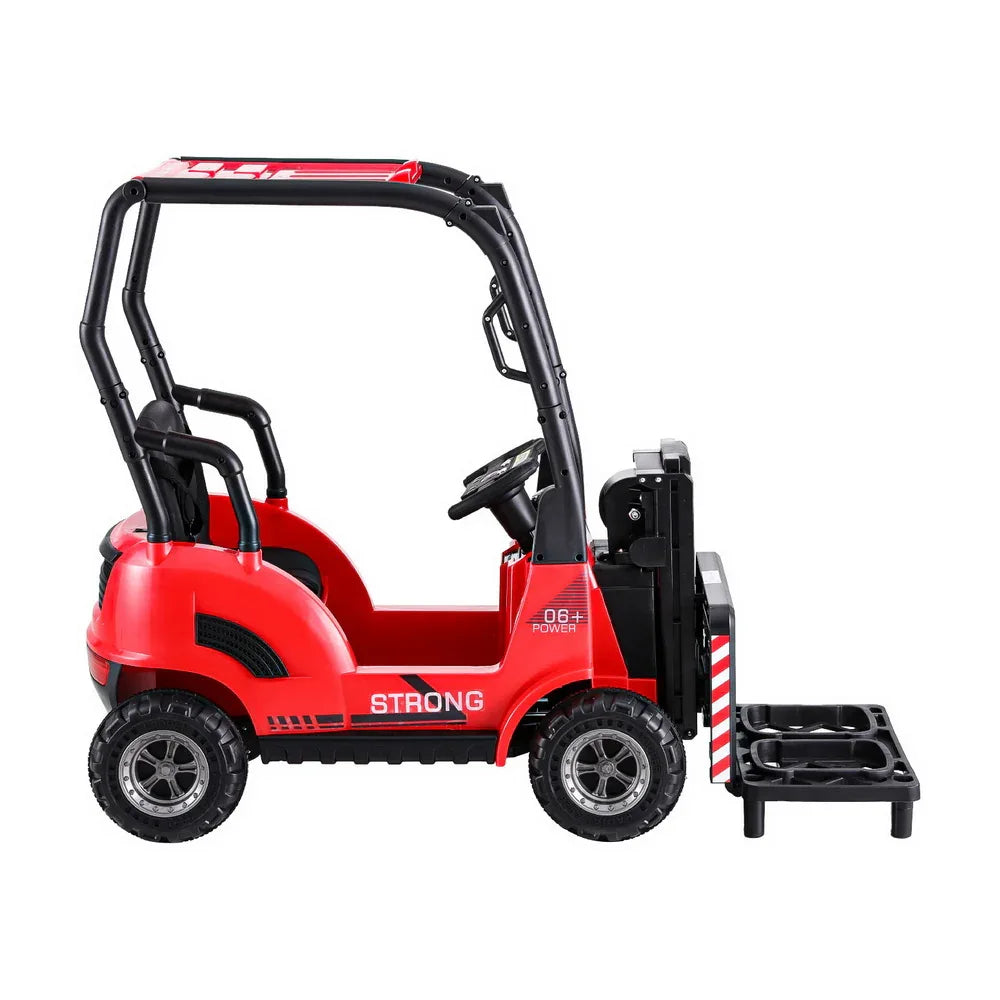 Rigo Kids Electric Ride On Car Forklift Loader Toys Cars Horn Remote 12V Red - Mekamart Australia