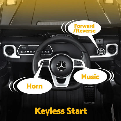 Kids Ride On Car Licensed Mercedes-Benz G500 Electric Toys Horn Remote 12V Black - Mekamart Australia