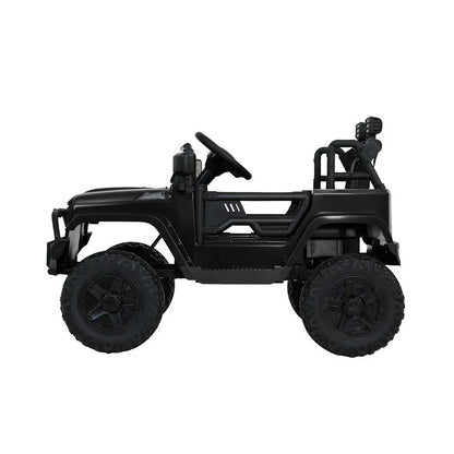 Rigo Kids Electric Ride On Car Jeep Toy Cars Remote 12V Black - Mekamart Australia