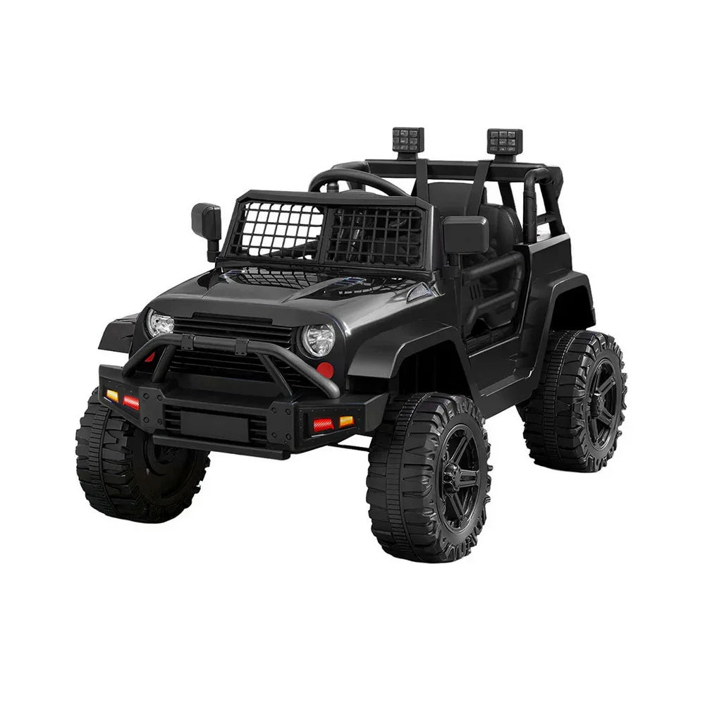 Rigo Kids Electric Ride On Car Jeep Toy Cars Remote 12V Black - Mekamart Australia