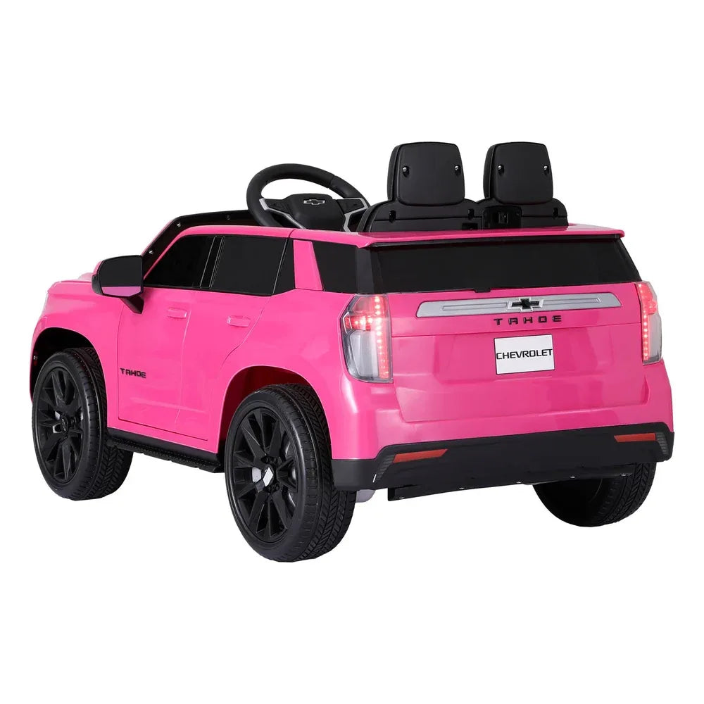 Kids Ride On Car Licensed Chevrolet Tahoe Electric Toys Horn Remote 12V Pink - Mekamart Australia
