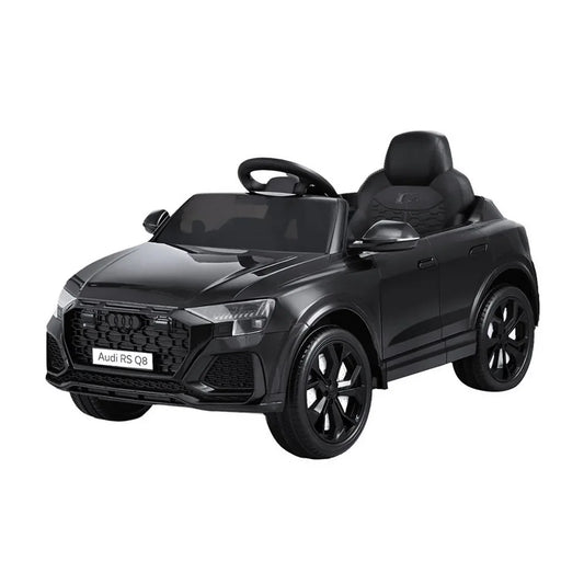 Kids Ride On Car Licensed RSQ8 Electric Toy Black Remote 12V Cars Black - Mekamart Australia