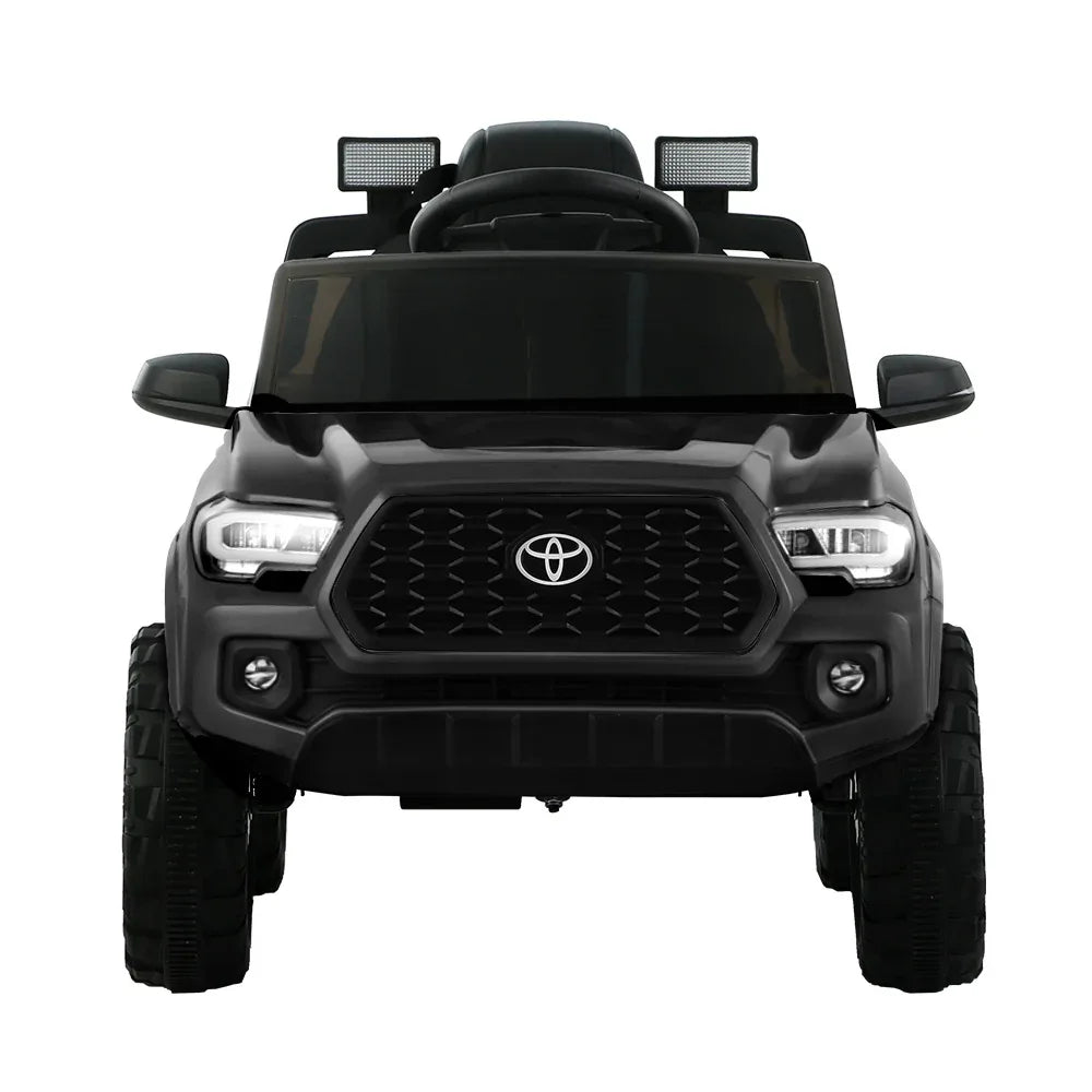 Kids Electric Ride On Car Toyota Tacoma Off Road Jeep Toy Cars Remote 12V Black - Mekamart Australia