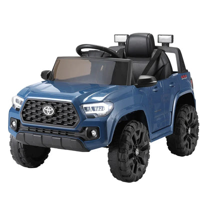 Kids Electric Ride On Car Toyota Tacoma Off Road Jeep Toy Cars Remote 12V Blue - Mekamart Australia