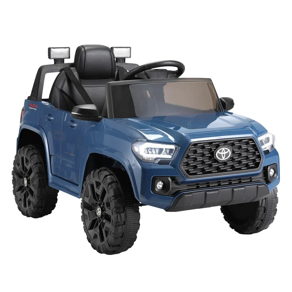 Kids Electric Ride On Car Toyota Tacoma Off Road Jeep Toy Cars Remote 12V Blue - Mekamart Australia
