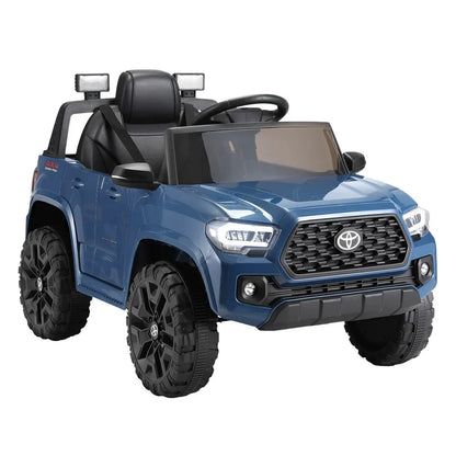 Kids Electric Ride On Car Toyota Tacoma Off Road Jeep Toy Cars Remote 12V Blue - Mekamart Australia