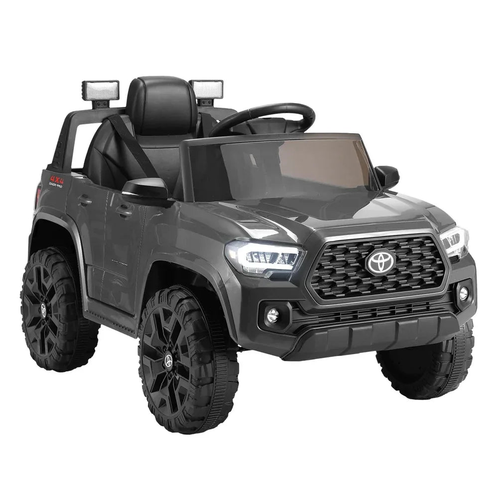 Kids Electric Ride On Car Toyota Tacoma Off Road Jeep Toy Cars Remote 12V Grey - Mekamart Australia