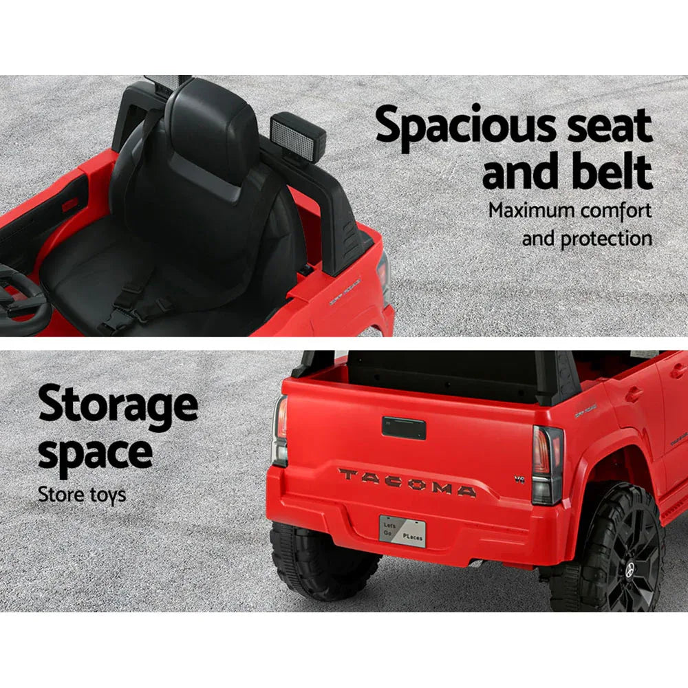 Kids Electric Ride On Car Toyota Tacoma Off Road Jeep Toy Cars Remote 12V Red - Mekamart Australia