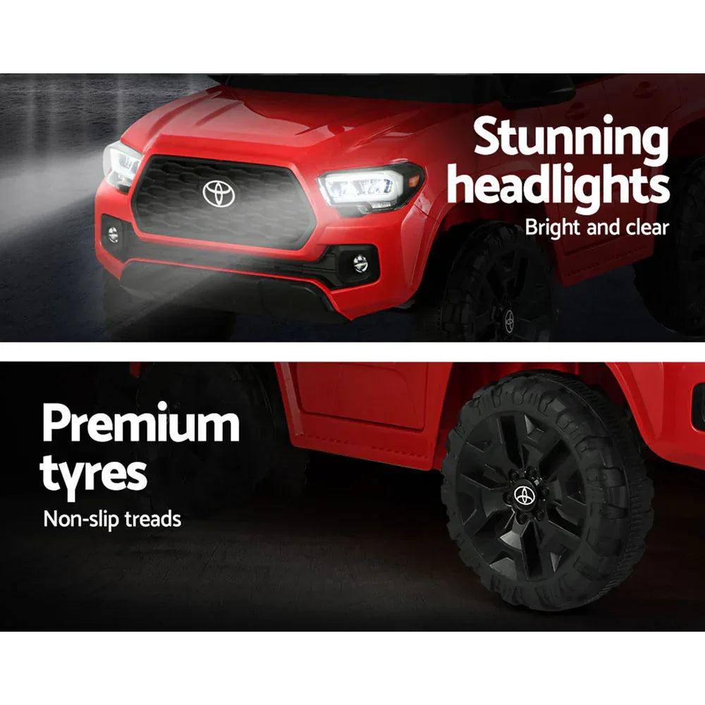Kids Electric Ride On Car Toyota Tacoma Off Road Jeep Toy Cars Remote 12V Red - Mekamart Australia