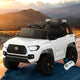 Kids Electric Ride On Car Toyota Tacoma Off Road Jeep Toy Cars Remote 12V Whte - Mekamart Australia